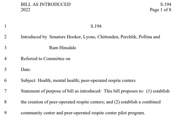 Legislature Considers Peer Mental Health Bills